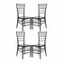 Chivari Clear Resin ProClear™ Chiavari Chair - 4 Pack - Some Assembly Required CCRB-U-ZG-T-4