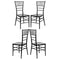 Chivari Black Resin Steel Skeleton™ Chiavari Chair- 4 Pack - Some Assembly Required CCRB-U4-STEEL-AX-T-4
