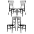 Chivari Black Resin Steel Skeleton™ Chiavari Chair- 4 Pack - Some Assembly Required CCRB-U4-STEEL-AX-T-4