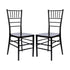Chivari Black ToughResin Thick Seat Chiavari Chair  - 2 Pack - Some Assembly Required CCRB2-U-ZG-T-2
