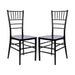 Chivari Black ToughResin Thick Seat Chiavari Chair  - 2 Pack - Some Assembly Required CCRB2-U-ZG-T-2