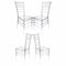 Chivari Clear Resin ProClear™ Stacking Chiavari Chair - 4 Pack - Some Assembly Required CCRC-U-ZG-T-4