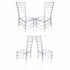 Chivari Clear Resin ProClear™ Stacking Chiavari Chair - 4 Pack - Some Assembly Required CCRC-U-ZG-T-4