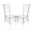 Chivari Clear ToughResin™ Chiavari Chair  - 2 Pack - Some Assembly Required CCRC2-U-ZG-T-2