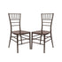 Chivari Fruitwood Resin Steel Skeleton™ Chiavari Chair- 2 Pack - Some Assembly Required CCRF-U2-STEEL-AX-T-2