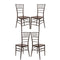 Chivari Fruitwood Resin Steel Skeleton™ Chiavari Chair- 4 Pack - Some Assembly Required CCRF-U4-STEEL-AX-T-4