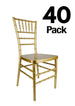 Chivari 40 Chair Pack Classic Gold Steel Skeleton™ Resin Chiavari Chair CCRG-STEEL-AX-T-40