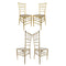 Chivari Gold ToughResin Chiavari Chair - 4 Pack - Some Assembly Required CCRG-U-ZG-T-4