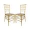 Chivari Gold ToughResin™ Chiavari Chair - 2 Pack - Some Assembly Required CCRG2-U-ZG-T-2