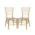 Chivari Gold Bullion Resin Steel Skeleton™ Chiavari Chair- 2 Pack - Some Assembly Required CCRGB-U2-STEEL-AX-T-2