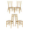 Chivari Gold Bullion Resin Steel Skeleton™ Chiavari Chair- 4 Pack - Some Assembly Required CCRGB-U4-STEEL-AX-T-4