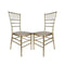 Chivari Sparkling Gold Champagne Resin Steel Skeleton™ Chiavari Chair- 2 Pack - Some Assembly Required CCRGSP-U2-STEEL-AX-T-2