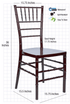 Mahogany ToughResin MonoFrame Chiavari Chair CCRM-MONO-AX-T