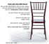 Mahogany ToughResin Mono-Frame Chiavari Chair CCRM-MONO-AX-T