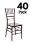 40 Chair Pack Mahogany Steel Skeleton™ Resin Chiavari Chair