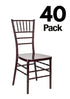 40 Chair Pack Mahogany Steel Skeleton™ Resin Chiavari Chair