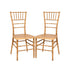 Chivari Natural WoodGrain™ Resin Steel Skeleton™ Chiavari Chair- 2 Pack - Some Assembly Required CCRN-U2-STEEL-AX-T-2