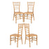 Chivari Natural WoodGrain™ Resin Steel Skeleton™ Chiavari Chair- 4 Pack - Some Assembly Required CCRN-U4-STEEL-AX-T-4