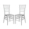 Chivari Silver Resin Steel Skeleton™ Chiavari Chair- 2 Pack - Some Assembly Required CCRS-U2-STEEL-AX-T-2