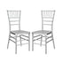 Chivari Silver Resin Steel Skeleton™ Chiavari Chair- 2 Pack - Some Assembly Required CCRS-U2-STEEL-AX-T-2