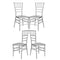 Chivari Silver Resin Steel Skeleton™ Chiavari Chair- 4 Pack - Some Assembly Required CCRS-U4-STEEL-AX-T-4