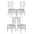 Chivari Silver Resin Steel Skeleton™ Chiavari Chair- 4 Pack - Some Assembly Required CCRS-U4-STEEL-AX-T-4