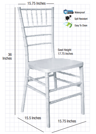 White-ToughResin-Mono-Frame-Chiavari-Chair Dimensions1 CCRW-MONO-AX-T