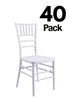 40 Chair Pack White Steel Skeleton™ Resin Chiavari Chair