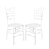 Chivari White ToughResin Chiavari Chair - 2 Pack - Some Assembly Required CCRW2-U-ZG-T-2