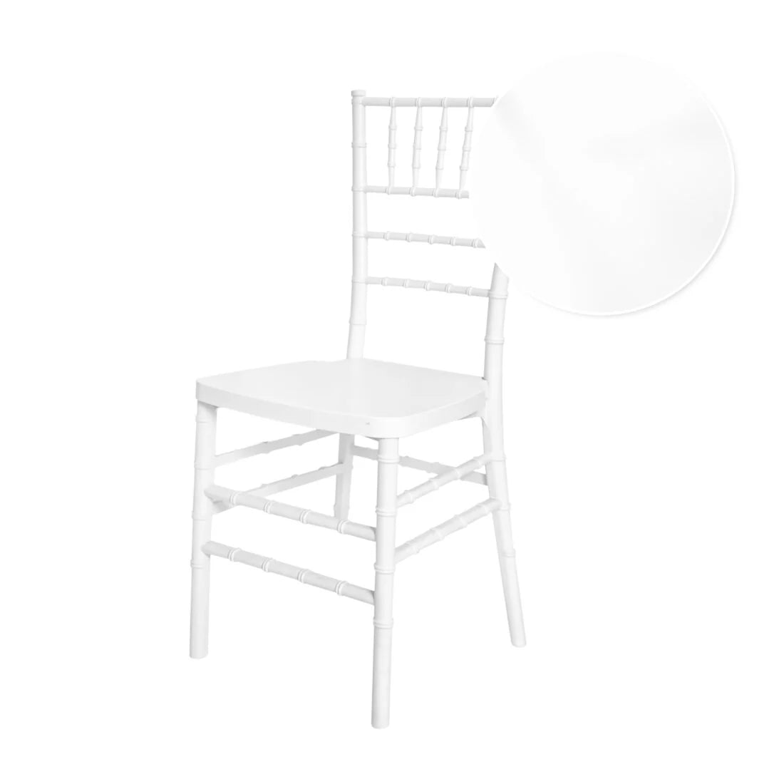 White ToughResin Unassembled Chiavari Chair (Single Unit Boxed in 2 Pack)