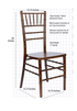 Fruitwood ToughWood Real Wood Chiavari Chair Dimensions CCWFM-ZG-T-