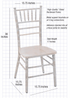 Ivory Distressed Toughwood Real Wood Chiavari Chair CCWID-ZG-T