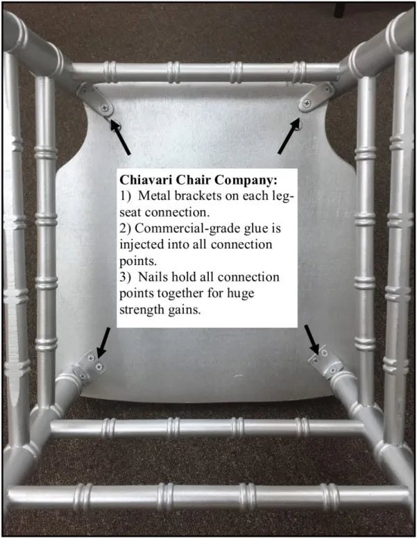 Silver ToughWood™ Chiavari Chair (Scratch and Dent)