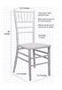 White ToughWood Real Wood Chiavari Chair Dimensions CCWW-ZG-T