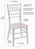 White Distressed Toughwood Real Wood Chiavari Chair CCWWD-ZG-T