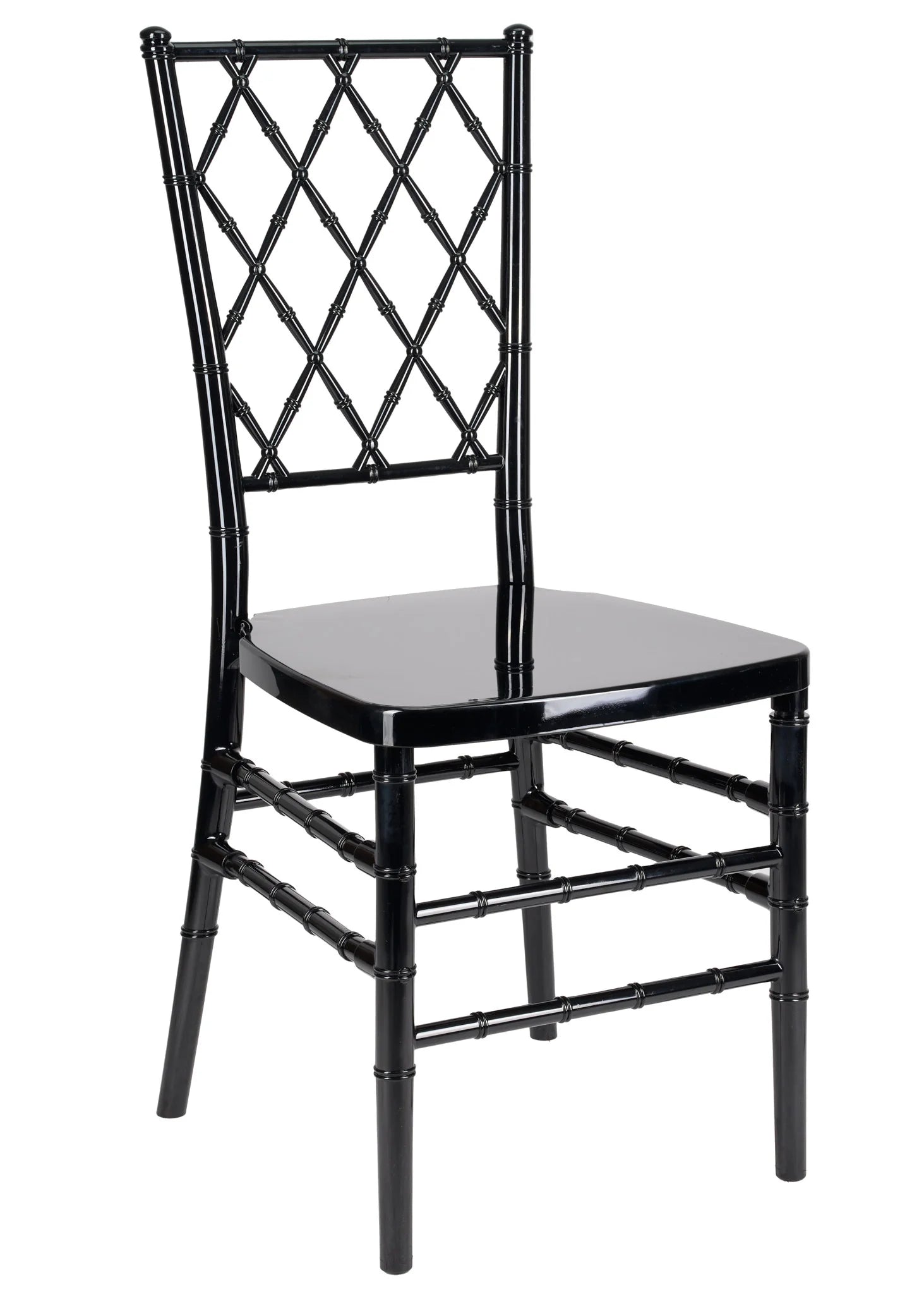 Black Unassembled Diamond Resin Chair (Single Unit Boxed in 2 Pack)