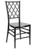 Black Unassembled Diamond Resin Chair (Single Unit Boxed in 2 Pack)