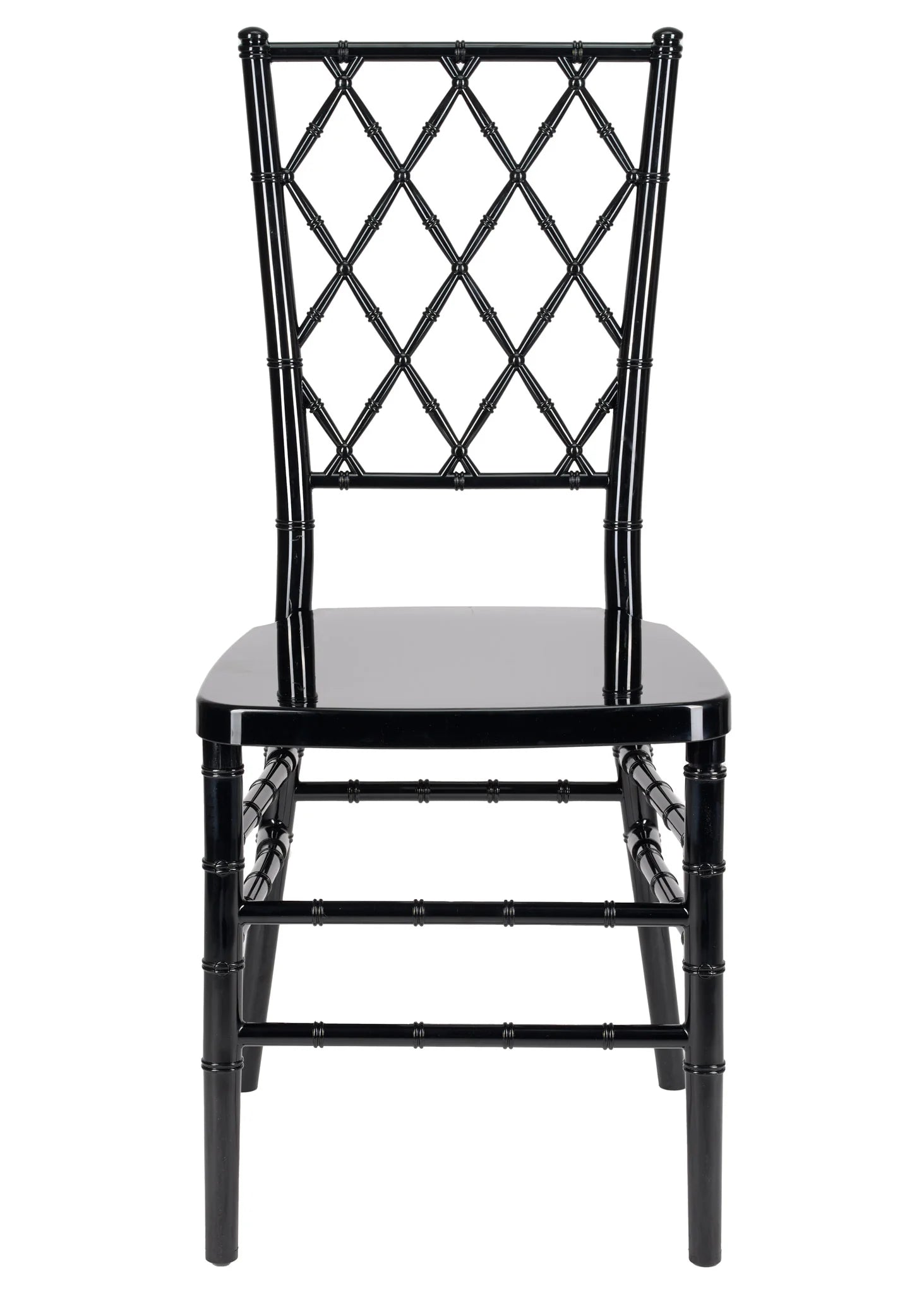 Black Unassembled Diamond Resin Chair (Single Unit Boxed in 2 Pack)