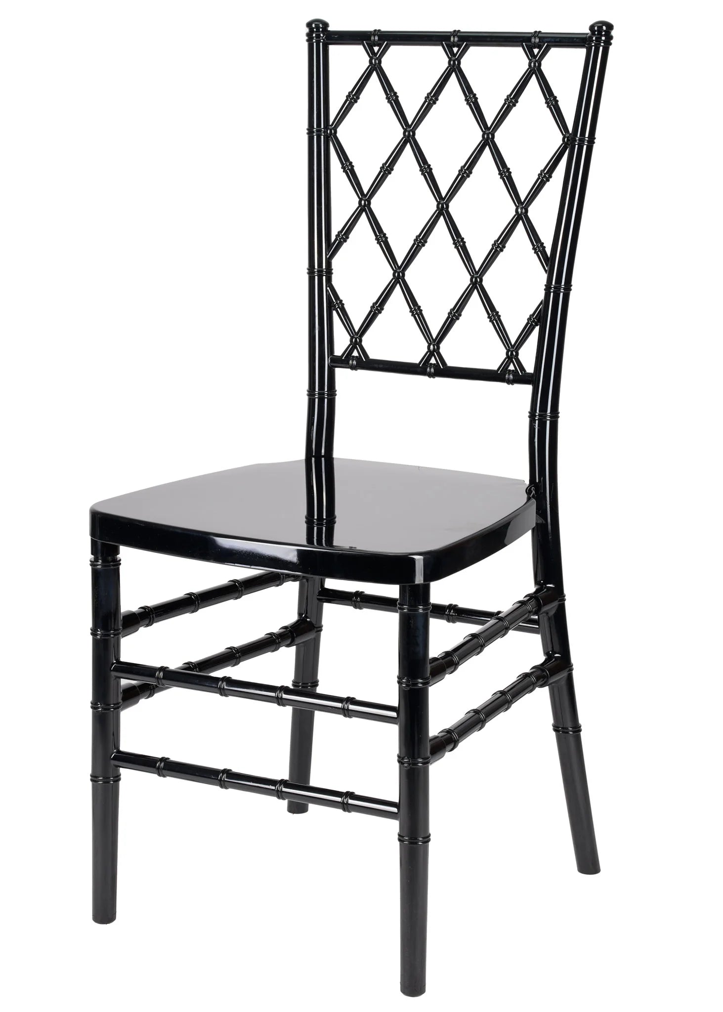 Black Unassembled Diamond Resin Chair (Single Unit Boxed in 2 Pack)