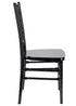 Black Unassembled Diamond Resin Chair (Single Unit Boxed in 2 Pack)