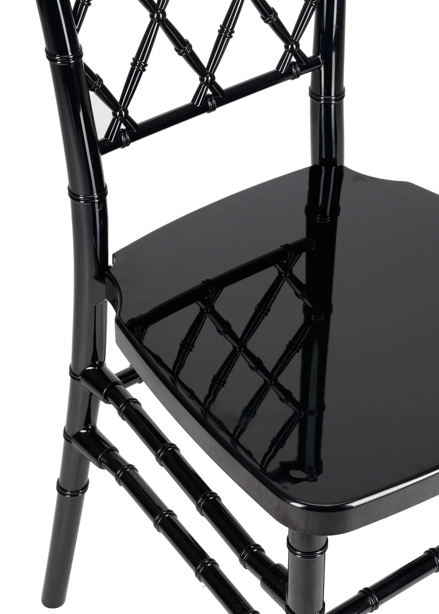 Black Unassembled Diamond Resin Chair (Single Unit Boxed in 2 Pack)