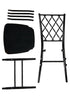 Black Unassembled Diamond Resin Chair (Single Unit Boxed in 2 Pack)