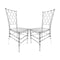 Chivari Clear Resin ProClear Lattice Back Chair - 2 Pack - Some Assembly Required CDRC2-U-ZG-T-2