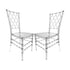 Chivari Clear Resin ProClear Lattice Back Chair - 2 Pack - Some Assembly Required CDRC2-U-ZG-T-2