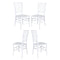 Chivari White Diamond Resin Chiavari Chair  - 4 Pack - Some Assembly Required CDRW-U-ZG-T-4