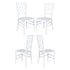 Chivari White Diamond Resin Chiavari Chair  - 4 Pack - Some Assembly Required CDRW-U-ZG-T-4