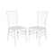 Chivari White Diamond Resin Chair - 2 Pack - Some Assembly Required CDRW2-U-ZG-T-2
