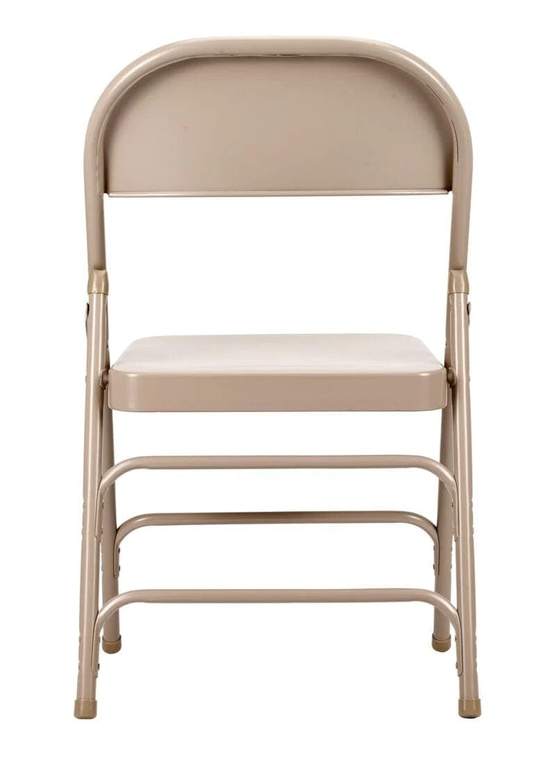 Chivari Beige Metal Folding Chair CFMBE-CX-T