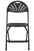 Black Fan Back Folding Chair (Steel-Poly Chair) by Chiavari CFPB-FAN-CX-T 2