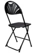 Black Fan Back Folding Chair (Steel-Poly Chair) by Chiavari CFPB-FAN-CX-T